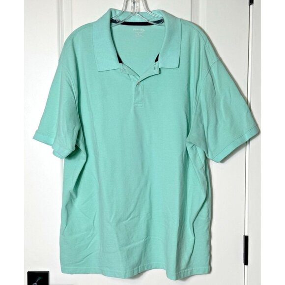 St‎ Johns Bay Heritage Pique Short Sleeve Polo Mens XXL Aqua - Picture 1 of 8